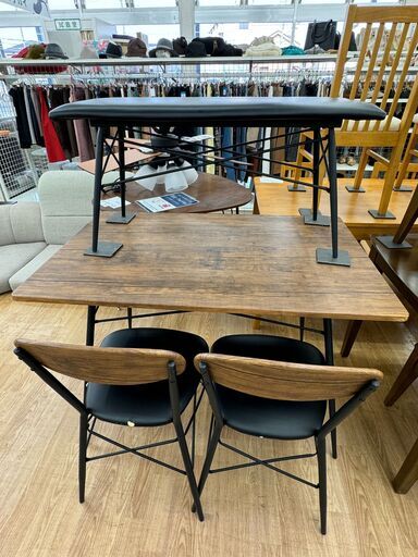 ★ジモティ割あり★  4人用ダイニングセット ブラウン H76×W110×D70 クリーニング済み KJ5163