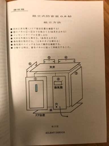 【ジモティ限定・配送料込み・美品・組立自力可】防音室/0.8帖/dr-35dB/サイレントデザイン