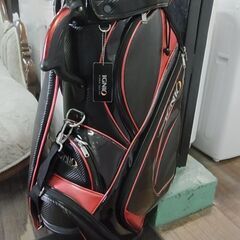 通常特価6,578円より20％引きの5,262円!　IGNIO　イグニオ　キャディバッグ　ゴルフバッグ　6分割　赤×黒　9インチの画像
