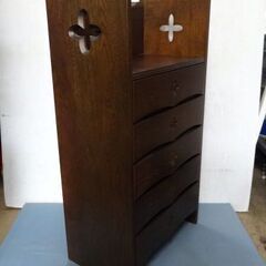 幅48cm 5段チェスト◆ キャビネット ◆引出収納☆☆店頭お引き取り歓迎【自社配送は札幌市内限定】の画像