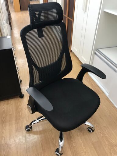 ★ジモティ割あり★  メッシュワークチェア ブラック クリーニング済み KJ5164