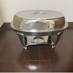 業務用　シルバートレー　蓋、ビュッフェ台付き　バイキング　レスト...