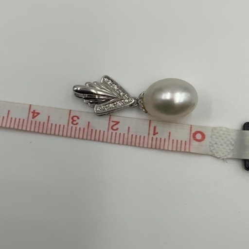 大粒パール　ペンダント　プラチナ900 ダイヤモンド