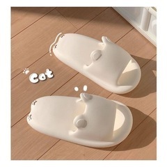 大幅値下げ★新品未使用★訳あり　猫の耳　サンダル　ルームシューズ...
