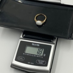 珊瑚　K18 18金　指輪　リング　ダイヤモンドリング　1.8g 約9号　2ctの画像
