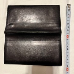 エルメス 長財布 レザー 小銭入れ ブラック 黒 正規店新品購入 ワンオーナー ウォレット 二つ折りの画像
