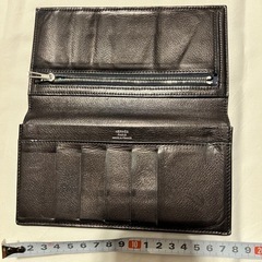 エルメス 長財布 レザー 小銭入れ ブラック 黒 正規店新品購入...