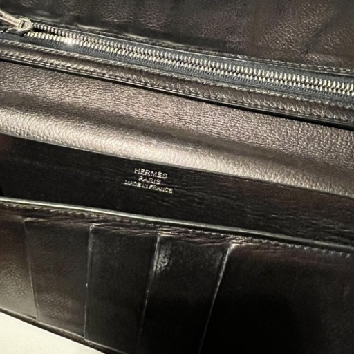 エルメス 長財布 レザー 小銭入れ ブラック 黒 正規店新品購入 ワンオーナー ウォレット 二つ折り