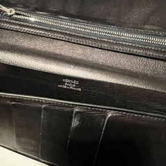 エルメス 長財布 レザー 小銭入れ ブラック 黒 正規店新品購入 ワンオーナー ウォレット 二つ折りの画像
