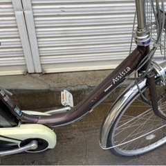 384 ブリヂストン電動アシスト自転車アシスタ26インチブラウンアルミ