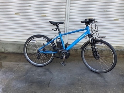 390  パナソニック最新機種電動アシスト自転車ハリヤー26インチブルーボディー