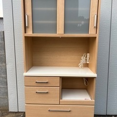 ■ニトリ 食器棚 RIPE-90KBS■キッチンボード レンジボ...