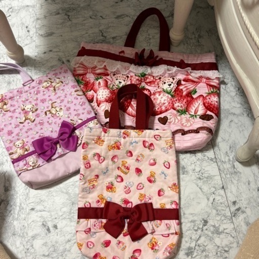 レッスンバッグ　シューズケース　入園入学　3点セット　女の子
