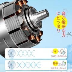 未使用！Feesun ハンディファン 卓上 2way  静音 ブラック PSEの画像
