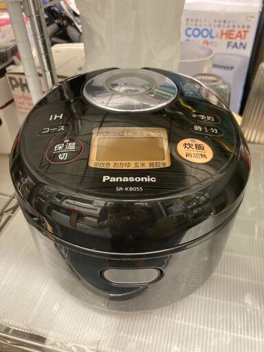 ☆中古￥4,300！Panasonic　3合IHジャー炊飯器　家電　2017年製　SR-KB055型　【BE140】