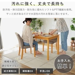 190×240 ラグ　年中素材　カーペット　家具 ダイニングセットの画像