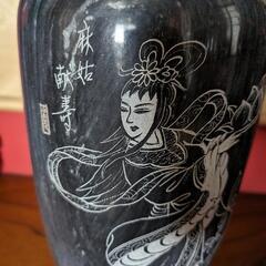 花瓶 大理石 中国美術 麻姑献寿 長寿 の画像
