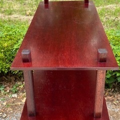 ② 茶道具 水谷棚 配膳棚 五段 キャスター付 組立式 検 懐石道具 煎茶道具 の画像