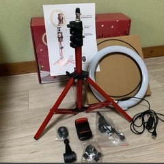 【美品】 自撮り用セルフィー リングライト  調光　三脚スタンド　の画像