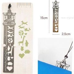 透かし彫りのメタルブックマーク（新品）の画像
