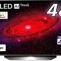 ②今だけ59800円→46000円【動画あり】48インチ 有機EL 4K テレビ LG OLED48CXPJA 2020年製 高年式 HDR/倍速駆動/WIFI/ スマートテレビ 48型 3840x2160 HDR10 倍速 48V 美品 ユーチューブ アマプラ ネットフリックス 観れます！