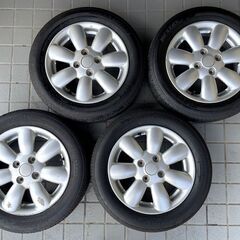 中古★ラパン純正ホイールタイヤセット★155/65R14　7分山