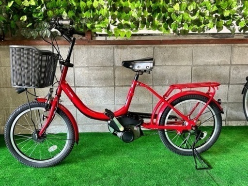 中古美品電動アシスト自転車YAMAHA PAS Babby20インチ/3段変速/PM20B/赤　整備済み　No.10