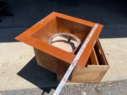 炉壇　銅製（茶道具） 茶道具 炉壇＆炉縁 ヤマキ電器 4点セット 電器炭 炉壇 銅色 YU-603＆炉