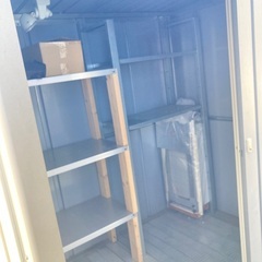 大型 倉庫 物置 美品 棚 DIY 収納 大容量！ 吊り上げ搬出限定の画像