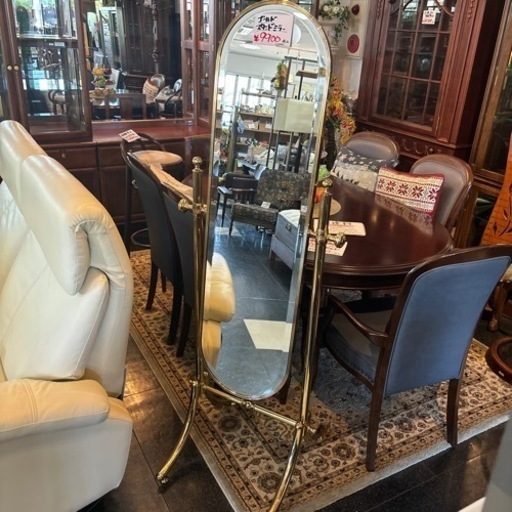 ゴールドスタンドミラー スタンドミラー ミラー 姿見 ゴージャス エレガント 姫系 おしゃれ インテリア