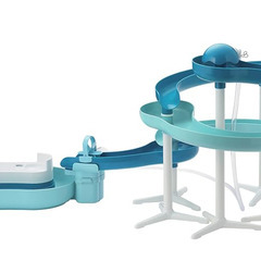 パール金属 ツイストスライダー そうめん流し器 720 ミントブルー 流麺 D-6678の画像