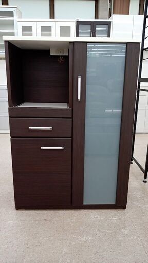 ★ジモティ割あり★ ニトリ レンジ台 ブラウン H115×D40×W80 クリーニング済み TJ6050