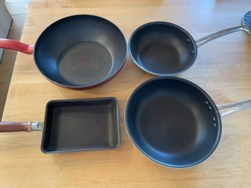 フライパン　中尾アルミ製作所 IH対応 キングフロン フライパン 21cm 24cm 卵焼き器 ティファール中華鍋