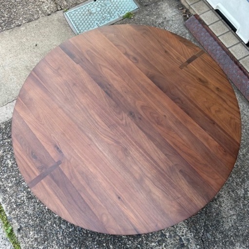 関家具　センターテーブル　丸テーブル　天然木　