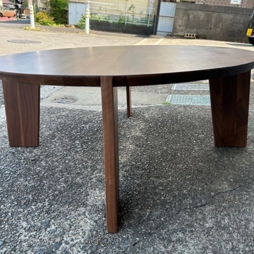 関家具　センターテーブル　丸テーブル　天然木　
