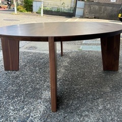 関家具 センターテーブル 丸テーブル 天然木