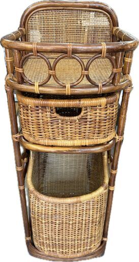 【レガストック川崎店】 Kazama　カザマ　籐家具　ラタン　ランドリーボックス　収納家具