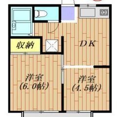 💚フリーレント１ヶ月💚千葉県八街市八街💚  2DK 専有面積 3...