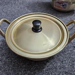 韓国ドラマ人気 アルミふた付き両手鍋 14cmとお箸セット 新品の画像