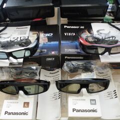 思い切りました。 ご家族皆様でお楽しみ下さい。特典付きです! Panasonic　VIERA　３Dグラス　6個セット(Ｌサイズ×１個　Mサイズ×3個　Sサイズ×2個）の画像