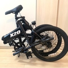 折り畳み電動アシスト自転車 PYKES PEAK X20 マットブラックの画像