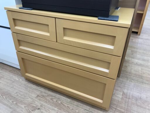 ★ジモティ割あり★ 大塚家具 3段チェスト ナチュラル H70×W86×D45 クリーニング済み KJ5169