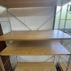 リサイクルサービス八光】幅86㎝ 無印良品 ステンレスユニットシェルフ