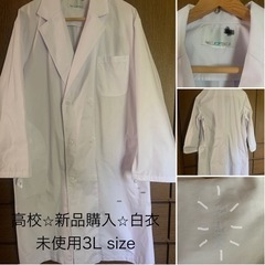 【今週3,000円】【新品購入未使用】「高校☆白衣☆3L size」