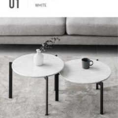 センターテーブル　大理石の画像