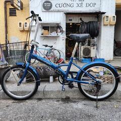 折りたたみ自転車 20インチ 6変速 カゴ ライト 付き 配達可能