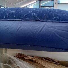 ★ジモティ割あり★ LOGOS Air Bed 130 ブルー H12×D132×W190 クリーニング済み TK2259の画像