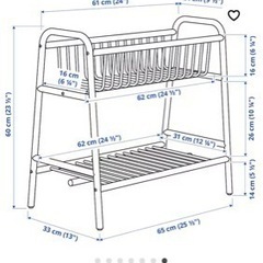 IKEA ラタンラックの画像