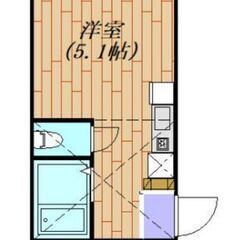 💚フリーレント１ヶ月💚横須賀市根岸町💚ロフト付き 💚1R 専有面...