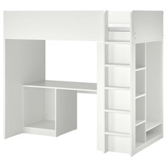 IKEAロフトベッドフレーム デスク＆収納付きの画像